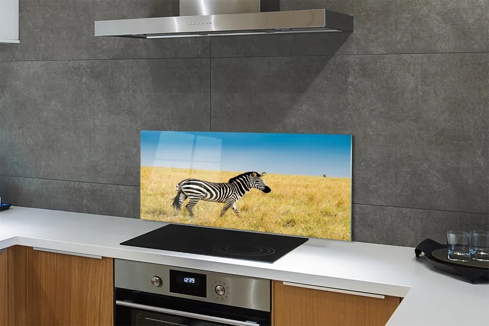 Panel nad Blat Kuchenny Samotna Zebra na Polu