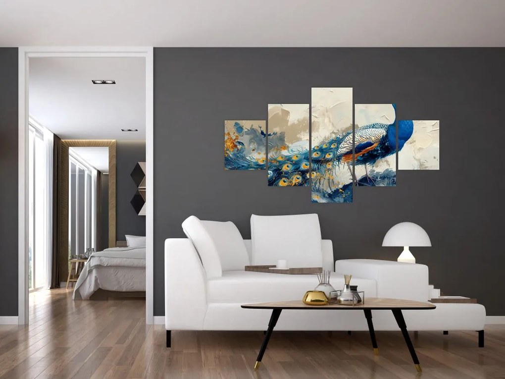 Obraz - Paw, malarstwo (125x70 cm)