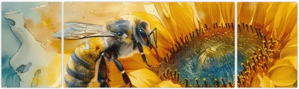 Obraz - Pszczoła, akwarela (170x50 cm)