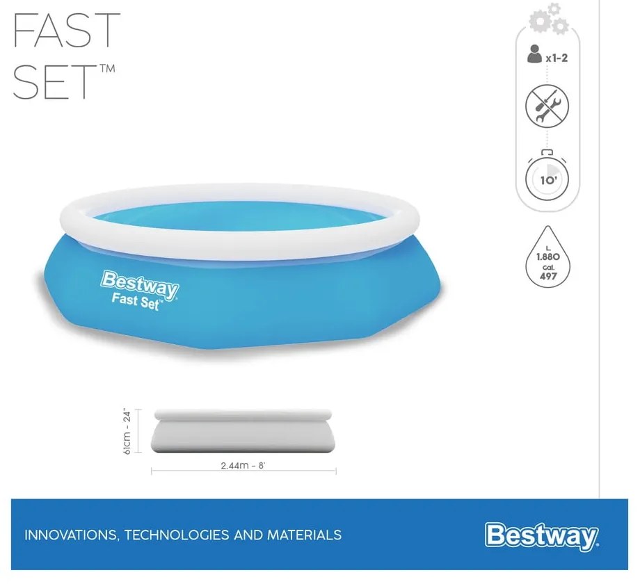 Basen dmuchany ø 244 cm głębokość 61 cm – Bestway