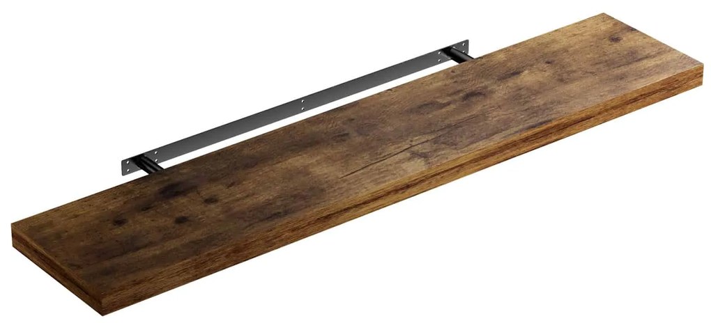 Casaria Półka ścienna FIGO+ z konsolą, 110cm, ciemny dąb