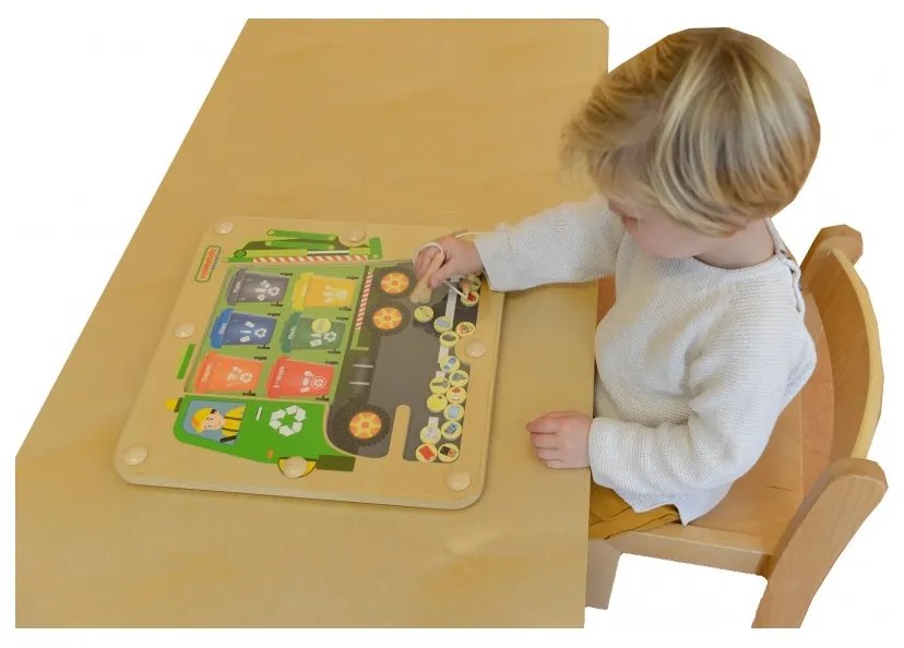 Sortowanie śmieci segregowanie odpadów edukacyjna tabliczka dla dzieci masterkidz