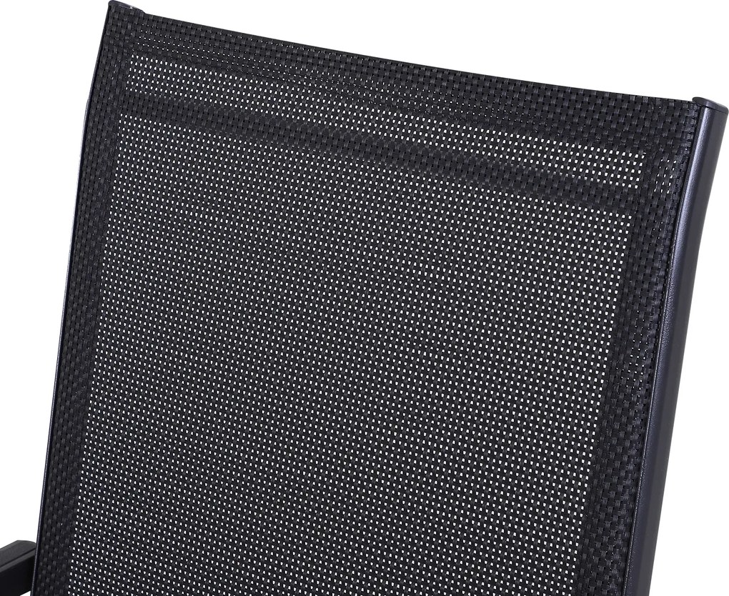 Outsunny krzesło składane z podłokietnikami zestaw 2-cz. krzesło kempingowe krzesło wędkarskie metalowe kolor czarny