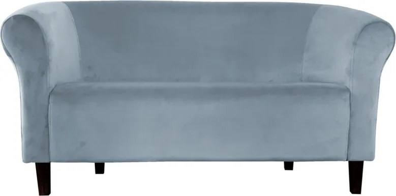 Sofa Milo tkanina Welur wygodna sofa tapicerowana do salonu i poczekalni : Kolor nogi - Venge, Kolor tkaniny - VELVET - BL06, Typ tkaniny - Velvet, Wysokość nogi - 15 cm