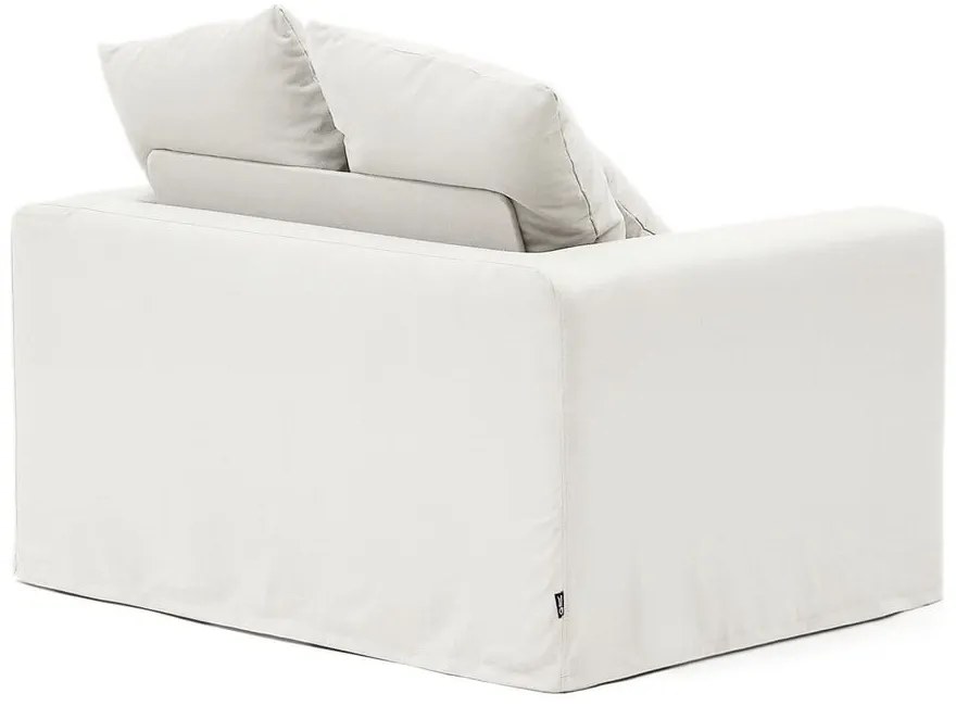 Biały lniany fotel Nora – Kave Home