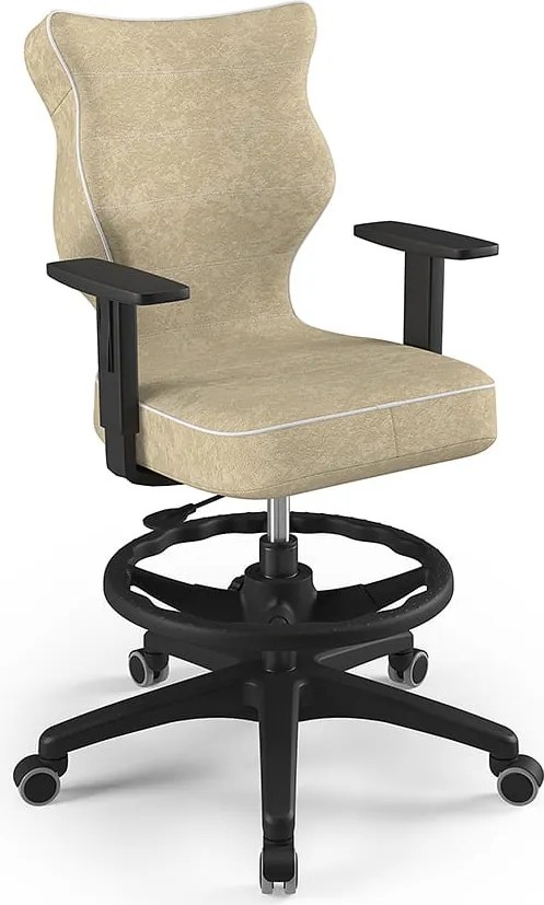 Obrotowe krzesło do biurka Duo Black rozmiar 6 (159-188 cm) z podnóżkiem