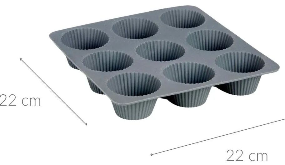 Forma na muffinki silikonowa, na 9 sztuk