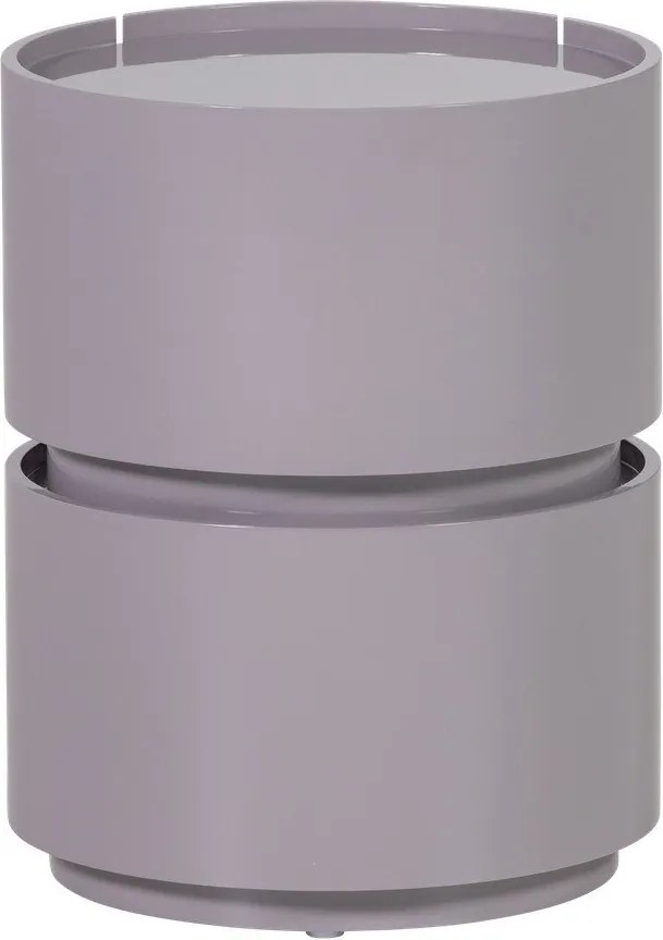 Jasnoszara szafka nocna z połyskiem Lunex – WOOOD