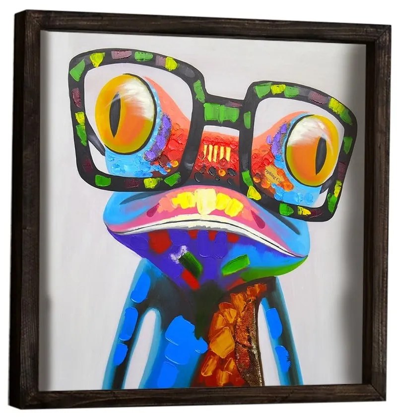 Obraz dekoracyjny w ramie Frog, 34x34 cm