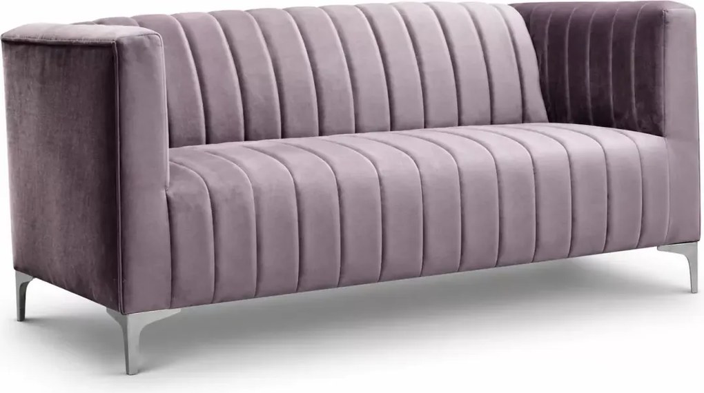 Sofa dwuosobowa Averio II z ozdobnymi przeszyciami w stylu glamour