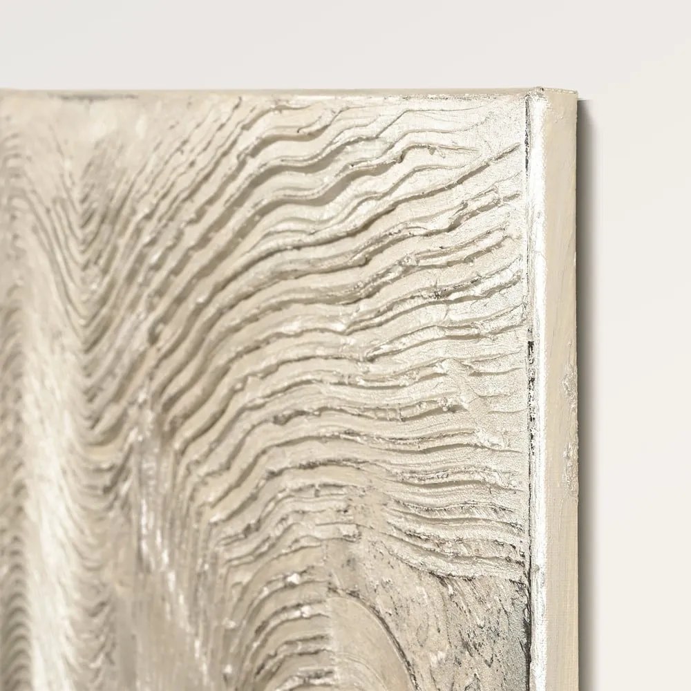 Ręcznie malowany obraz 88x118 cm Metallic Silver – Malerifabrikken