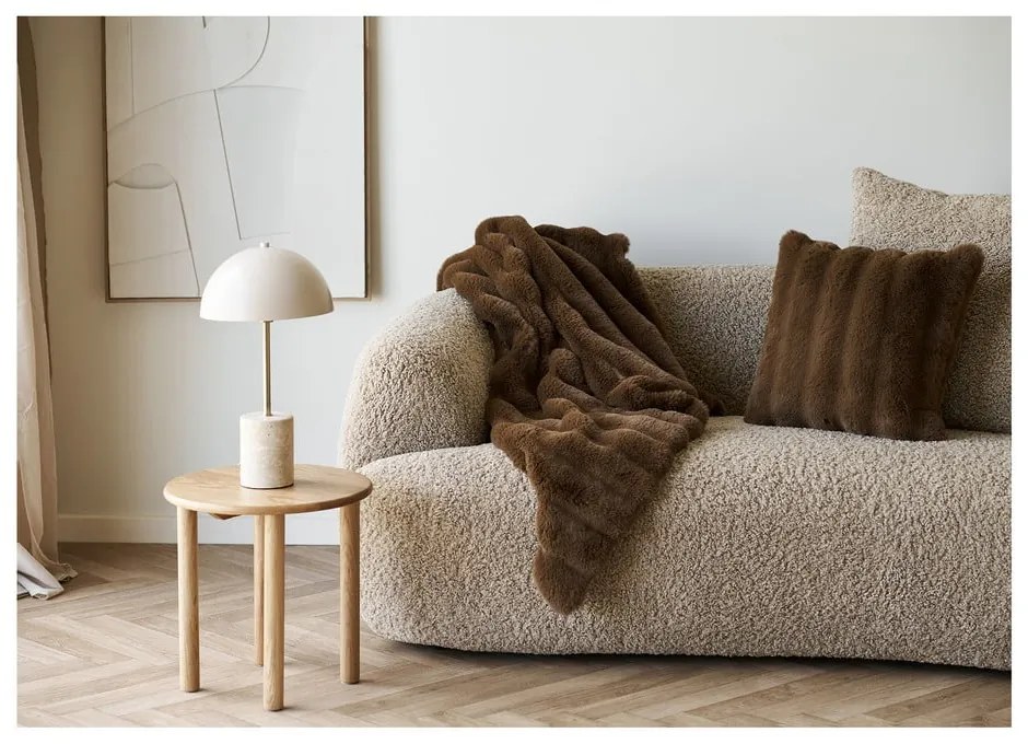 Okrągły stolik z litego drewna dębowego ø 40 cm Jena – House Nordic