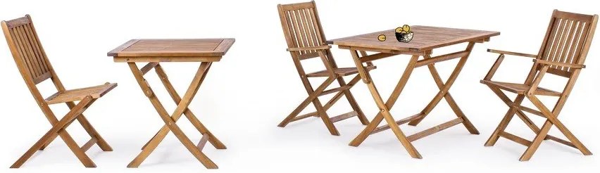 Stolik ogrodowy z litego drewna akacjowego 70x70 cm Noemi – Bizzotto