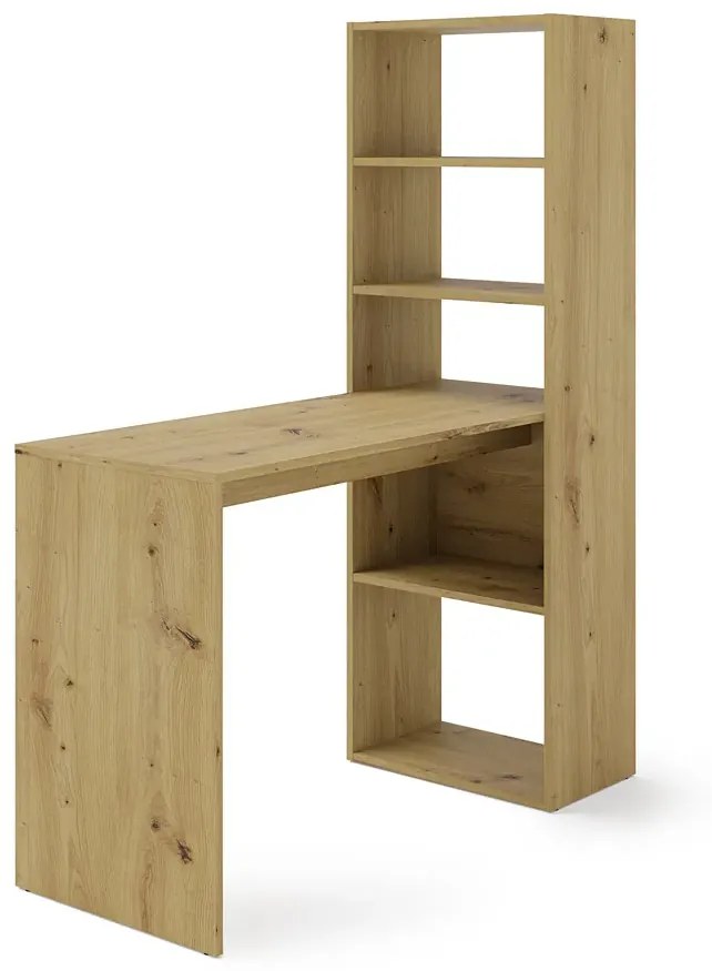 Biurko komputerowe z regałem dąb artisan - Ernes