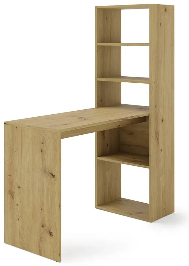 Biurko komputerowe z regałem dąb artisan F2-G99