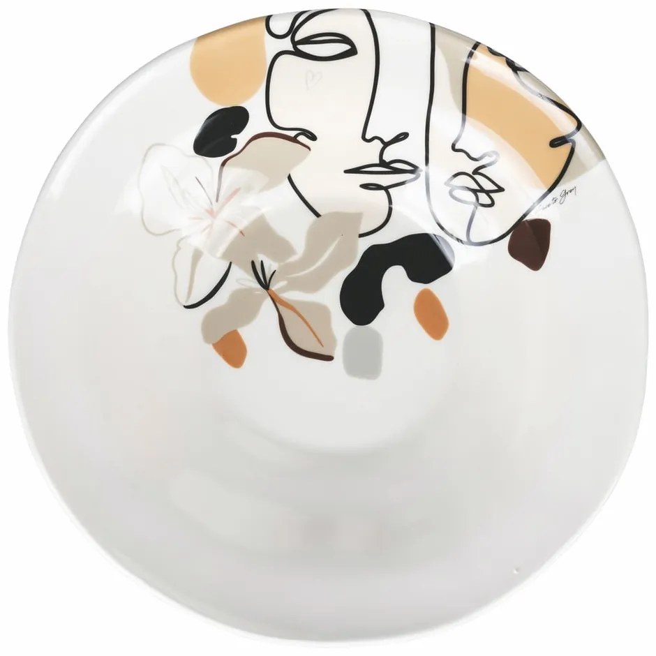 Ceramiczna misa sałatkowa VDE Tivoli 1996 Face to Grey, ø 39 cm