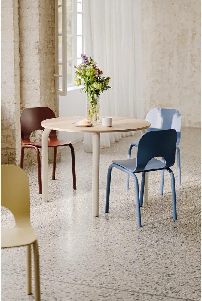 Okrągły stół z blatem w dekorze dębu ø 100 cm Meko – noo.ma