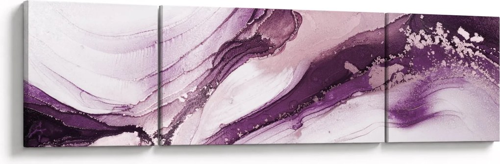 Obraz - Fioletowy płyn artystyczny (170x50 cm)