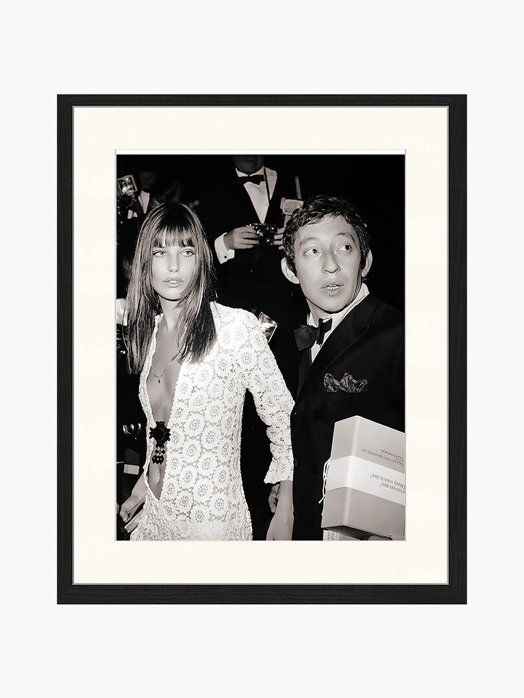 Oprawiony druk cyfrowy Serge Gainsbourg & Jane Birkin