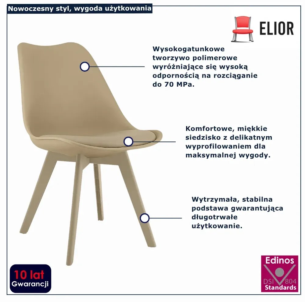 Nowoczesne beżowe krzesło  K1-B49