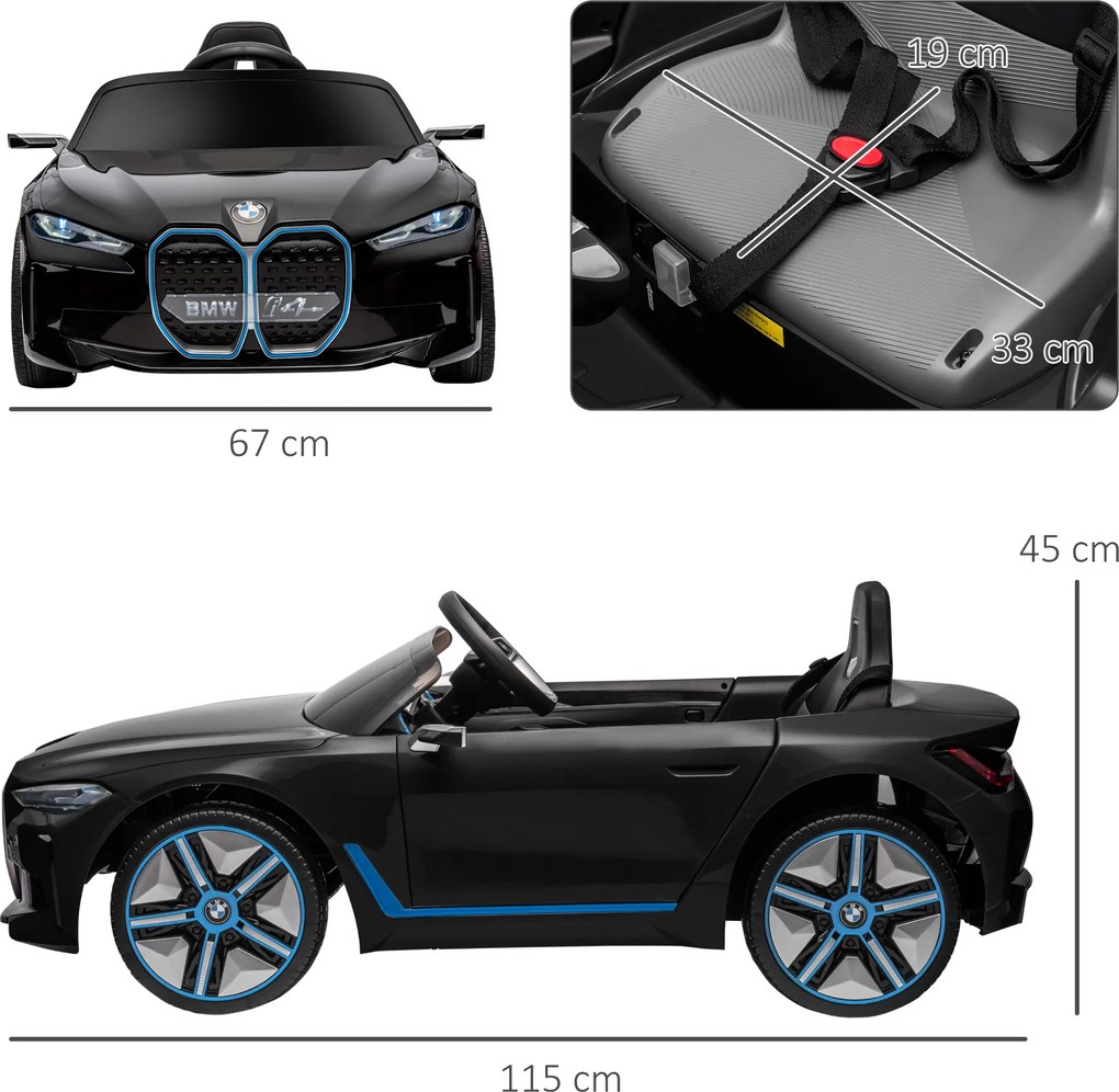 HOMCOM Dziecięcy Samochód Elektryczny z Pilotem i MP3 Biały Pojazd dla Maluchów 115x67x45cm | Aosom PL