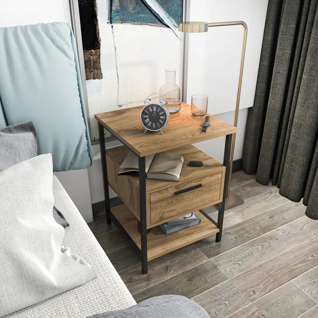 Stolik nocny Alba Black