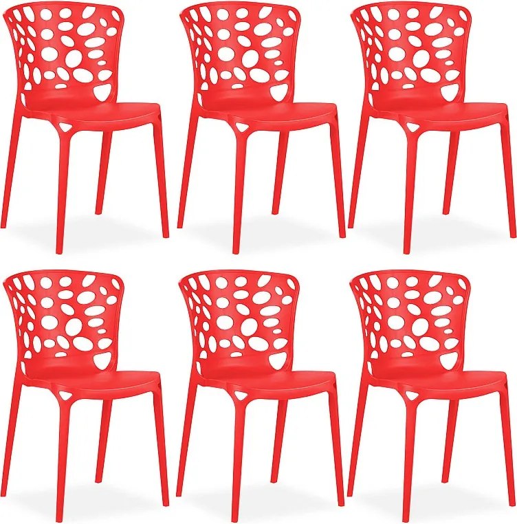 Krzesło ogrodowe 47x83x47 cm czerwone