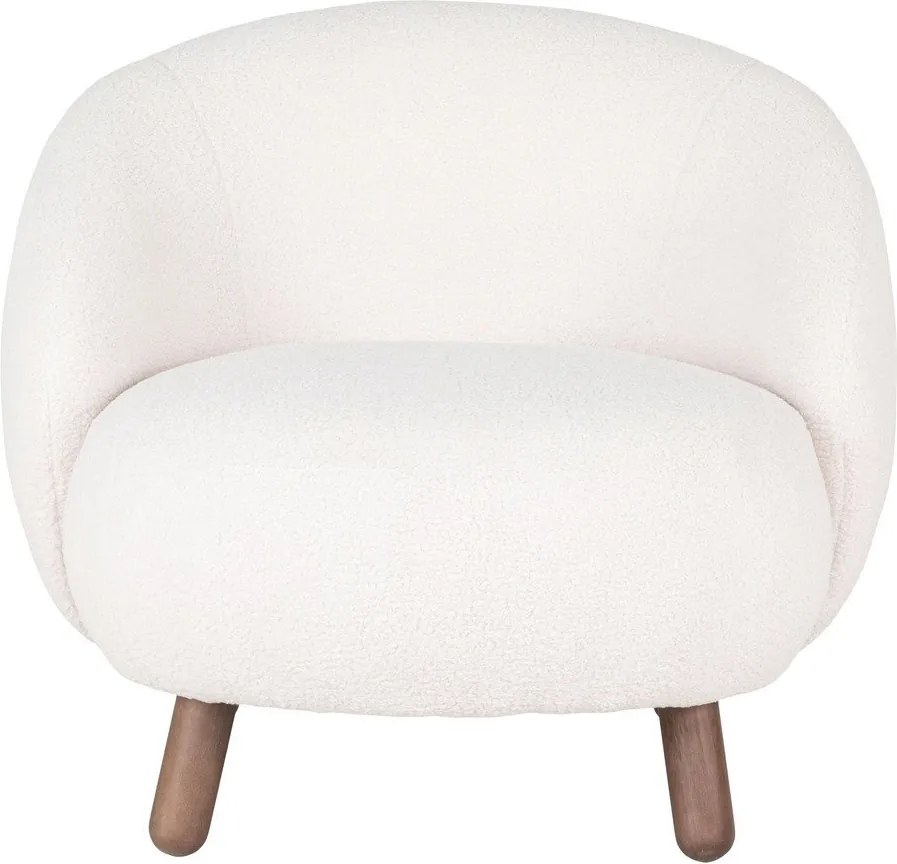 Kremowy fotel z podnóżkiem Savona – House Nordic