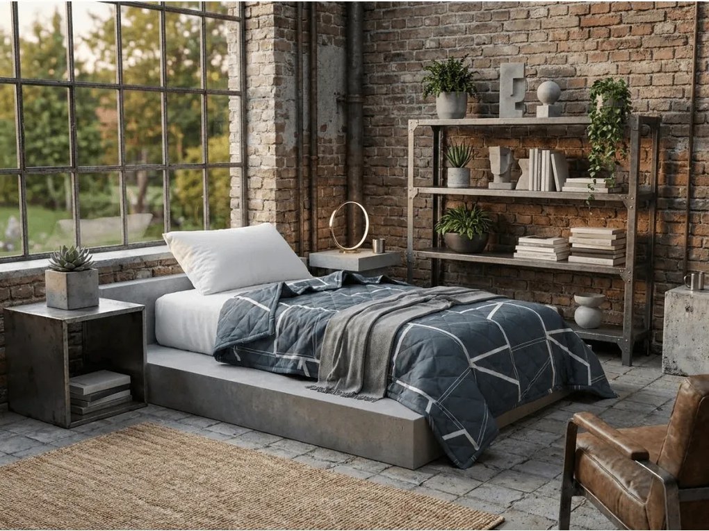 Letnia kołdra GRIDON 140x200 cm, czarna