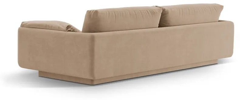 Beżowa aksamitna sofa 220 cm Torino – Micadoni