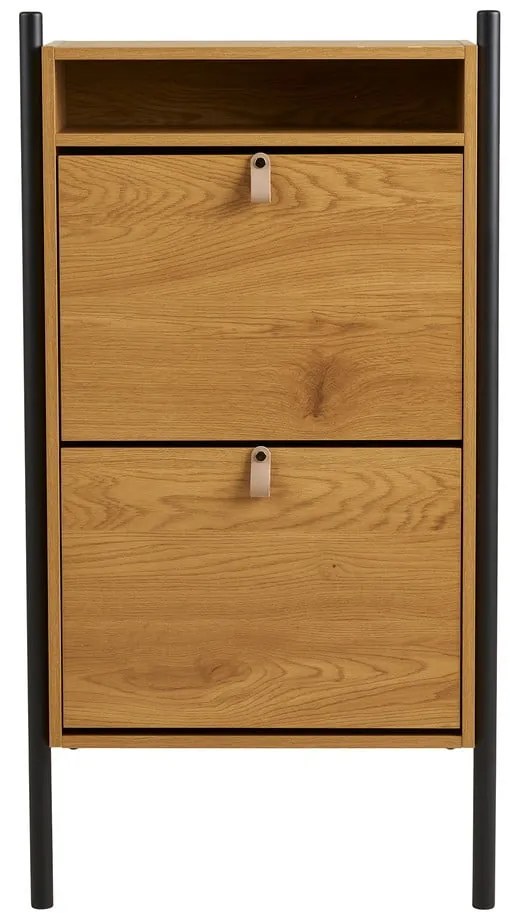 Uchylna szafka na buty w dekorze dębu w naturalnym kolorze 62x118x26 cm Barco – House Nordic