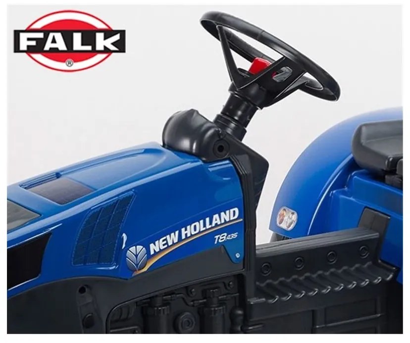 Falk duży traktor z przyczepką new holland