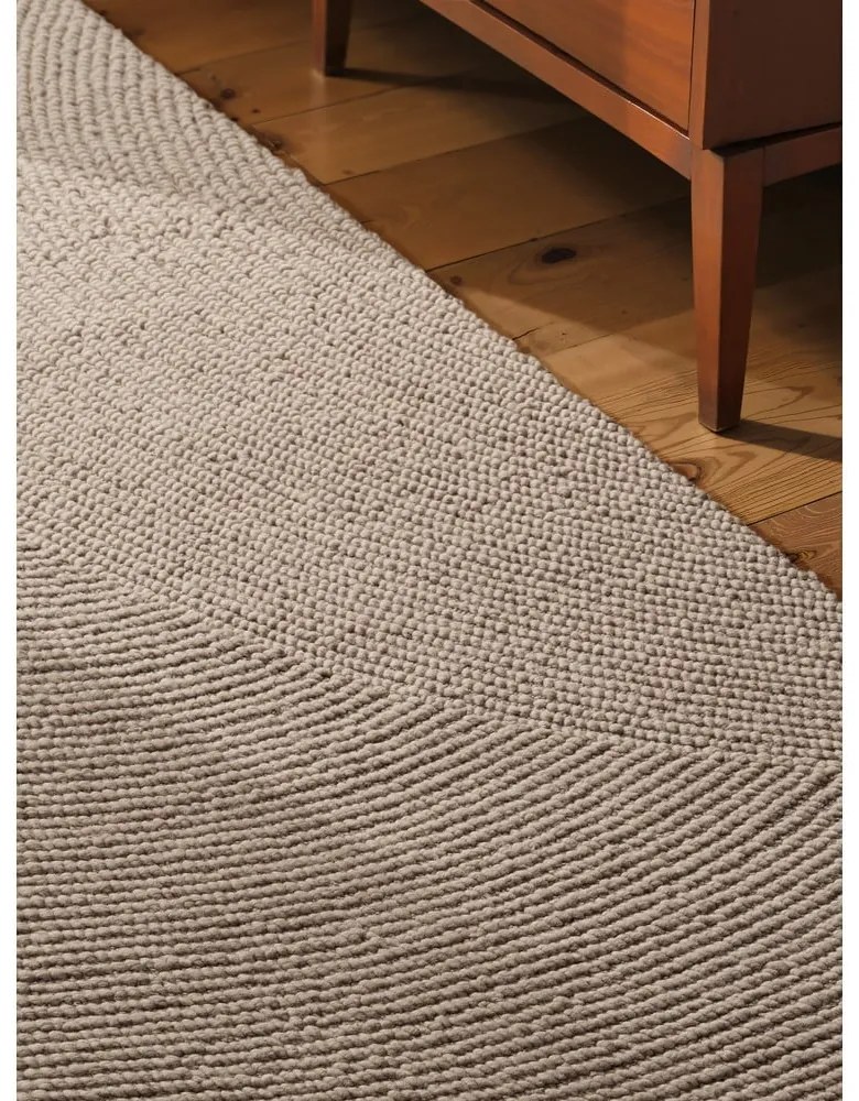 Beżowy wełniany chodnik tkany ręcznie 80x200 cm Calmio – Hanse Home