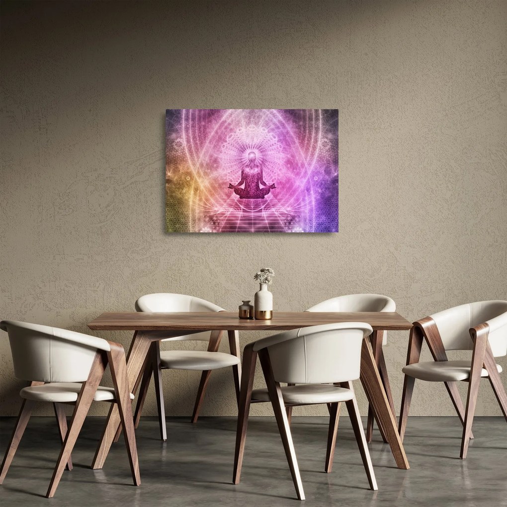 Obraz na szkle - aura medytacji (70x50 cm)