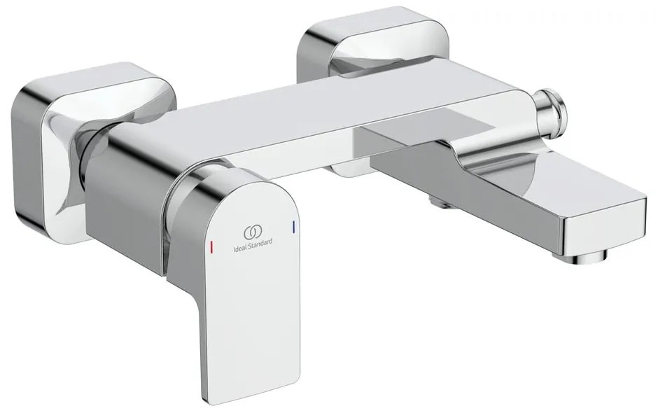 Wannowa bateria ścienna w kolorze srebra z połyskiem Edge – Ideal Standard