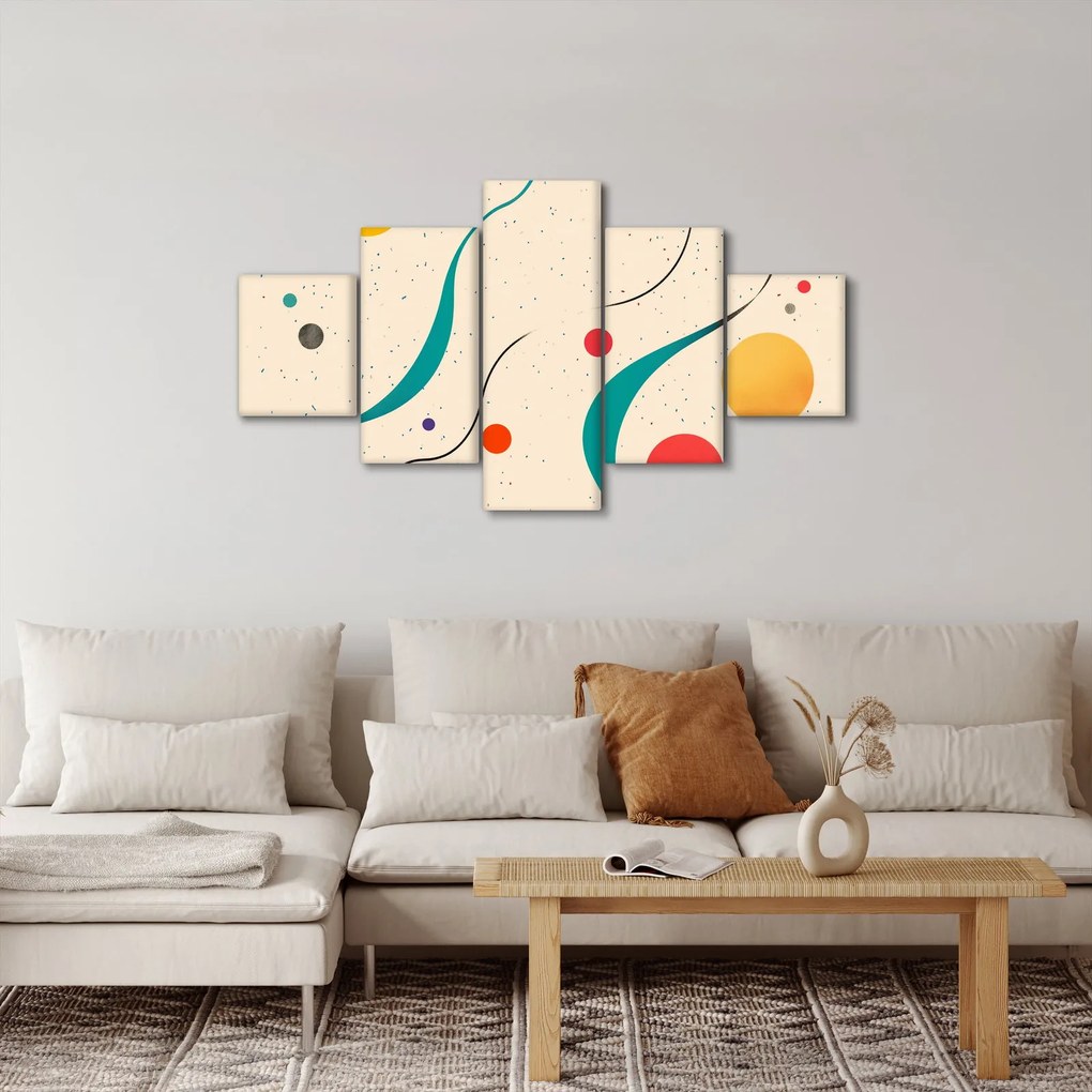 Obraz - Minimalistyczna kolorowa ilustracja (125x70 cm)