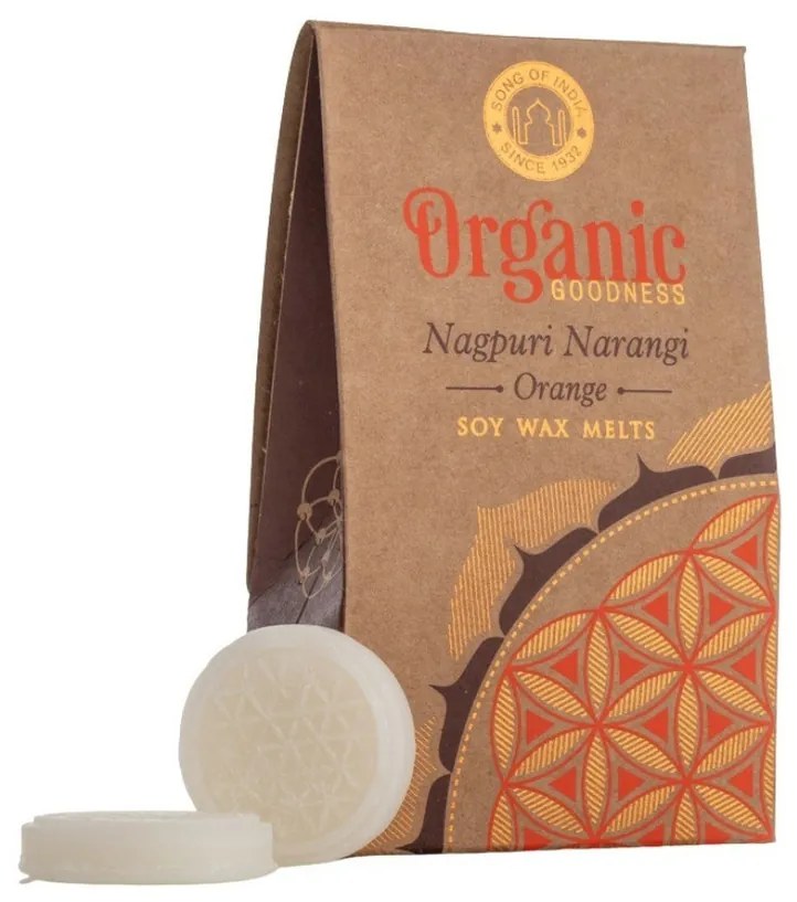 Organiczny wosk do topienia w monetach KwiatŻycia, Na gpuri Narangi - Pomarańczowy