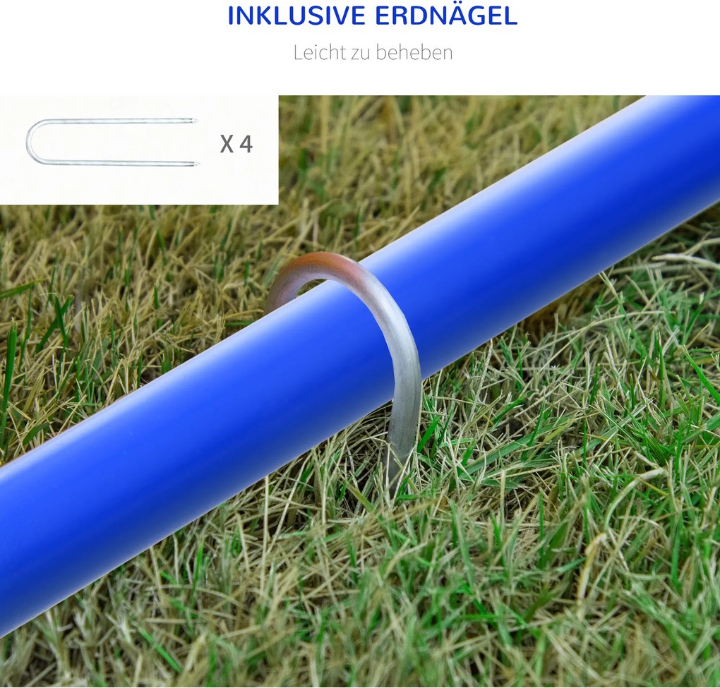 PawHut Zestaw Agility dla Psów 4 Łuki Niebieski Pomarańczowy z Torbą dla Początkujących 88x64x95cm | Aosom PL