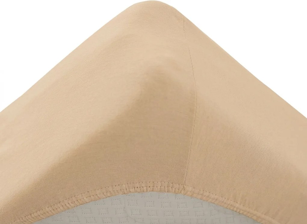 PrzytulneMieszkanie.pl Jersey Prześcieradło dla dziecka morelowe 60 x 120 cm