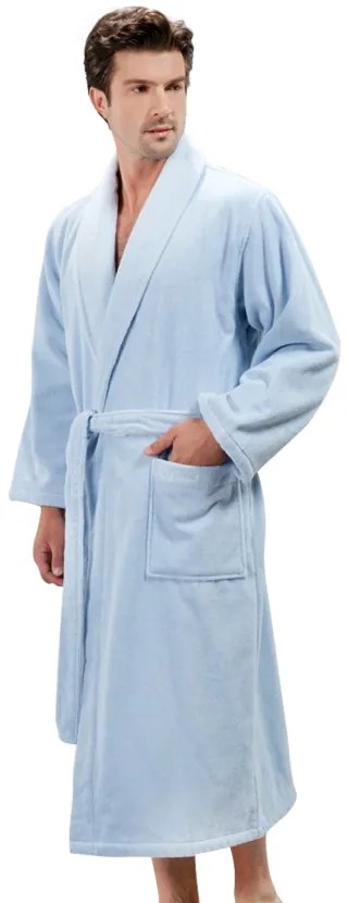 Unisex szlafrok MICRO COTTON Jasnobeżowy M