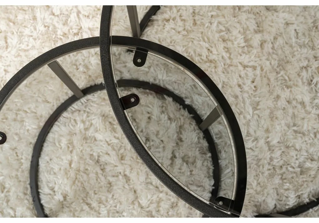 Zestaw stolików konferencyjnych Aurum Black and Grey 60 cm, 2 szt.