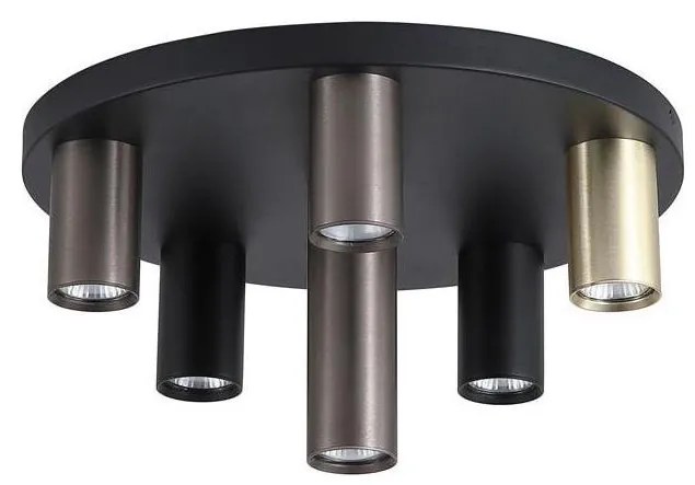 Searchlight 50570-6BK - Lampa sufitowa TUBES 6xGU10/10W/230V Ø 40 cm