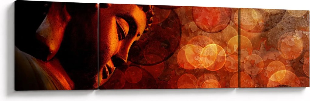 Obraz - Budda w odcieniach czerwieni (170x50 cm)
