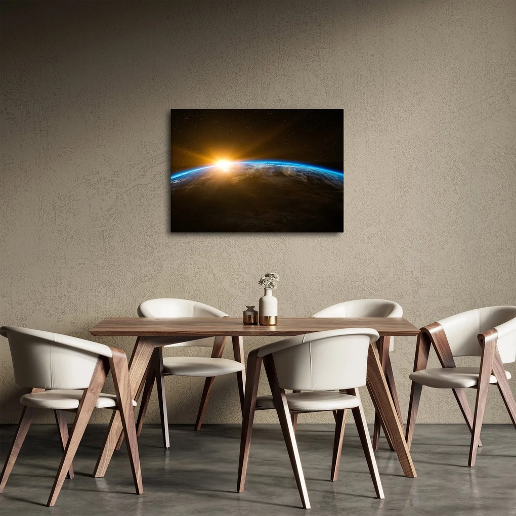 Obraz planety Ziemi z kosmosu (70x50 cm)