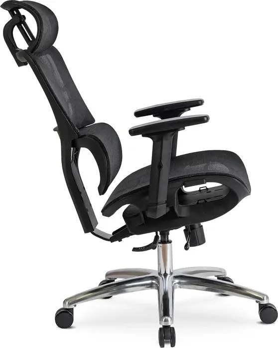 Fotel Biurowy Ergonomiczny Obrotowy ROYAL Czarny Nowoczesny
