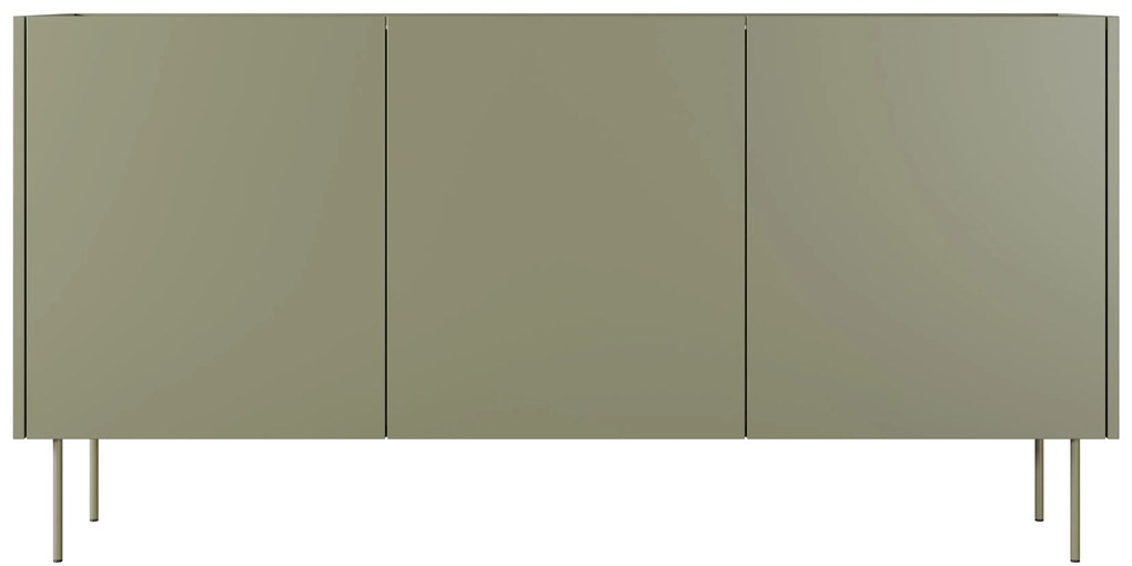 Komoda Desin 170 cm trzydrzwiowa - oliwka / dąb nagano