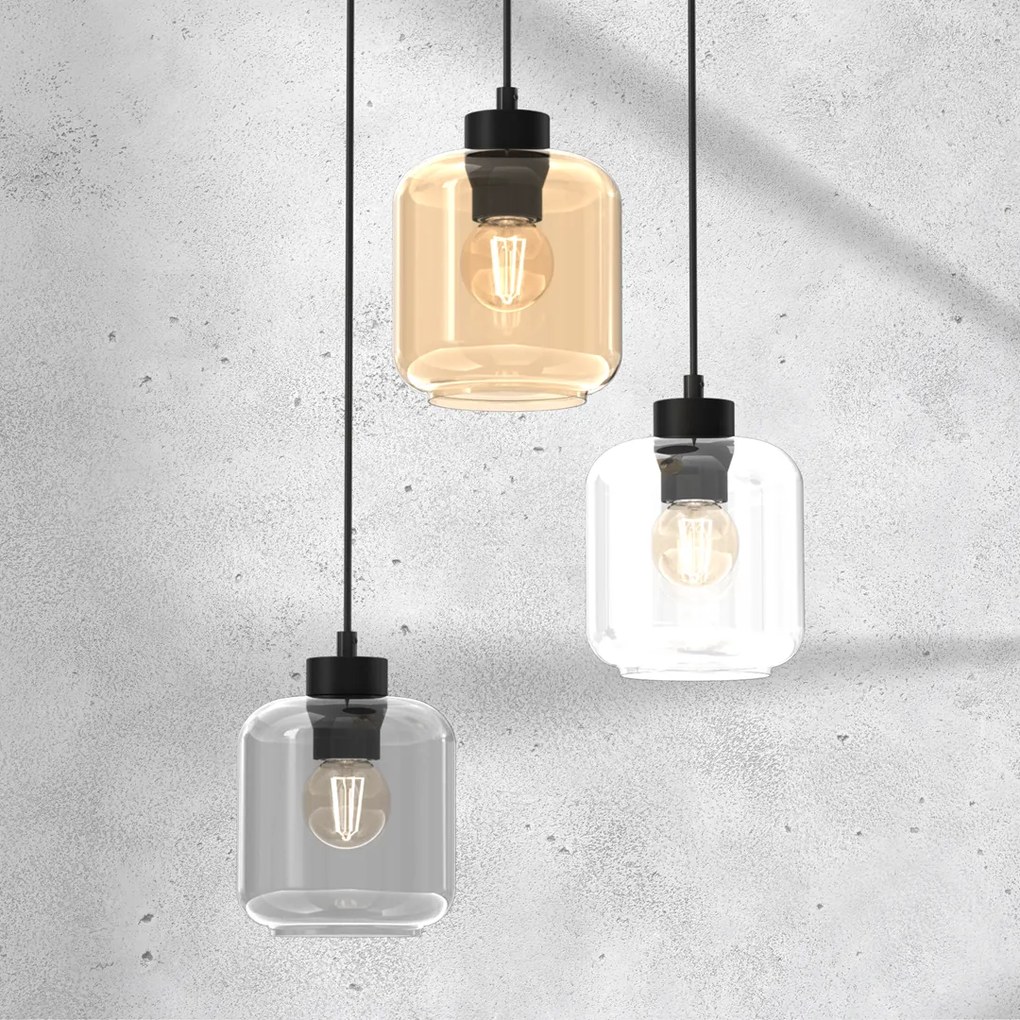 Lampa wisząca SOMBRA MIX 3xE27, potrójna, 3 klosze, na kole