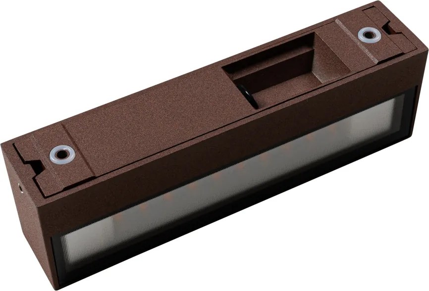 Industrialna lampa ścienna rdzawo-brązowa z LED IP65 - Steph