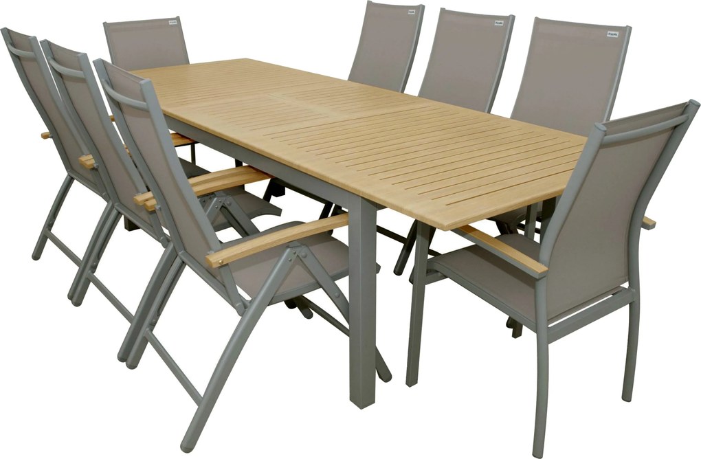 Doppler EXPERT WOOD - ogrodowy aluminiowy fotel regulowany