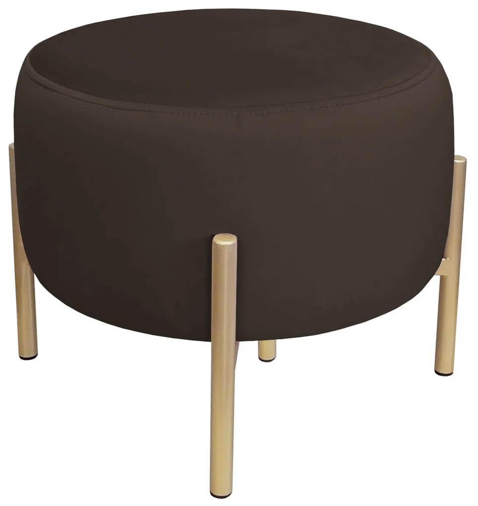 Pufa OLA LOFT ławka podnóżek metal złota MG05